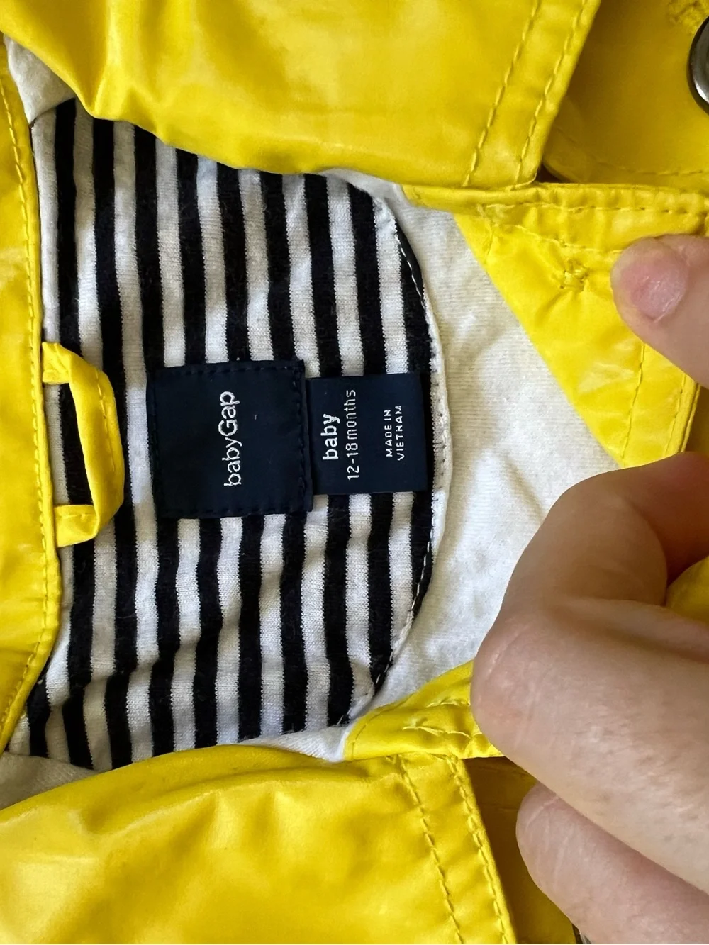 GAP Kids Yellow Button-Front Raincoat